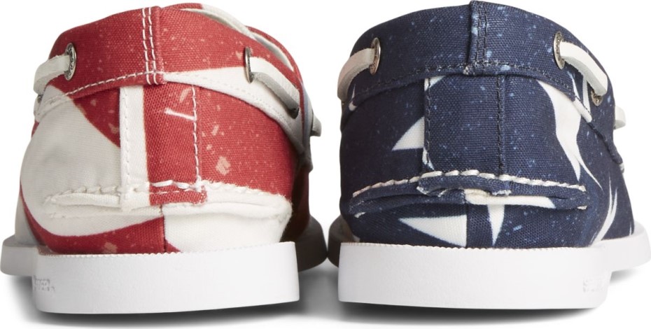 Sperry Auténtico Original Americana Stars & Stripes 2-eye Náutico Rojo Blanco Azul