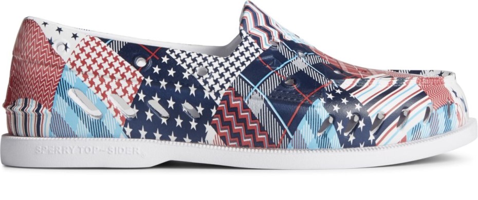 Sperry Auténtico Original Float Americana Madras Barco Zapato Multi