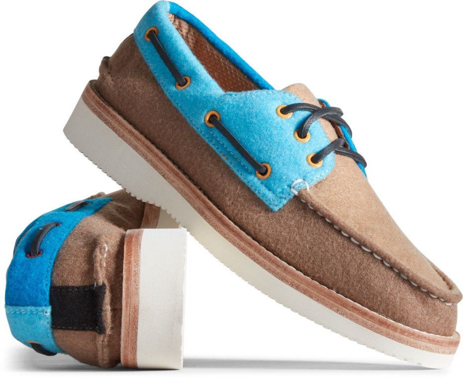 Sperry Cloud Auténtico Original Lug 3-ojales Pett Fieltro Náutico Multi
