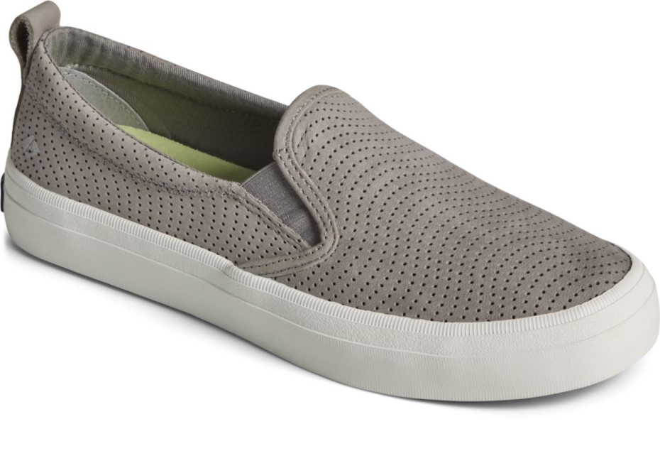 Sperry Crest Twin Gore Leather Wave Zapatilla Perforada Gris