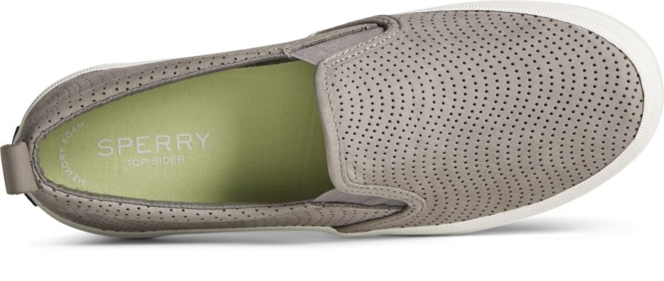 Sperry Crest Twin Gore Leather Wave Zapatilla Perforada Gris