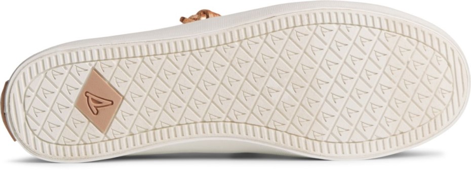 Sperry Crest Vibe Sparkle Crosshatch Zapatillas De Deporte De Lino Rosas