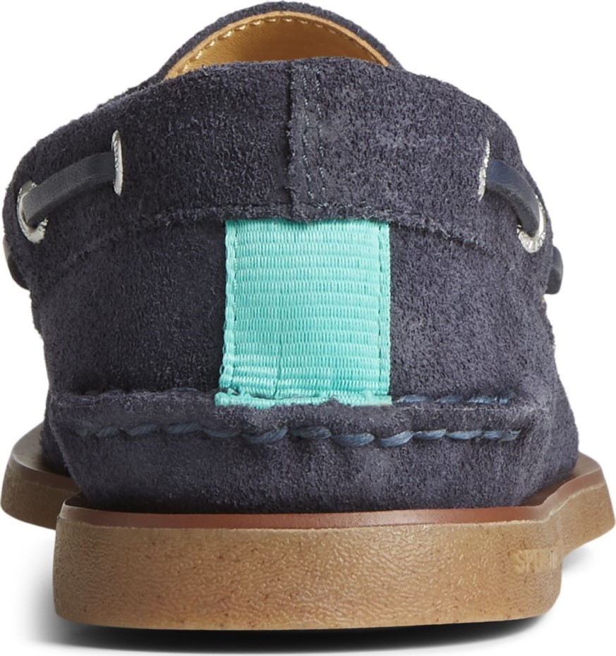 Náutico Sperry Copa Oro Auténtico Original Ante Azul Marino