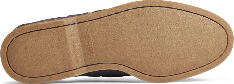 Náutico Sperry Copa Oro Auténtico Original Ante Azul Marino