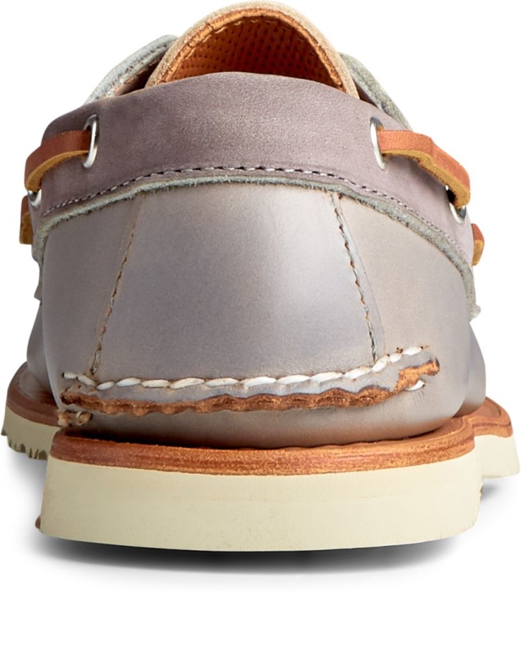 Copa De Oro Sperry Hecha A Mano En Maine Zapato Náutico Gris Tritono