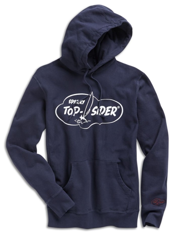 Sudadera Con Capucha De Algodón Sperry Made In Usa Cloud Azul Marino