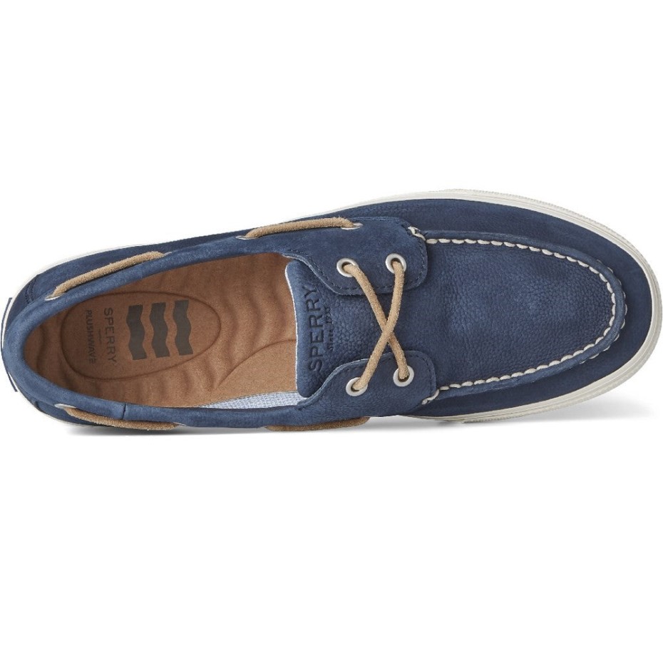 Sperry Hombre Bahama Plushwave Encaje Zapatos Azul Marino