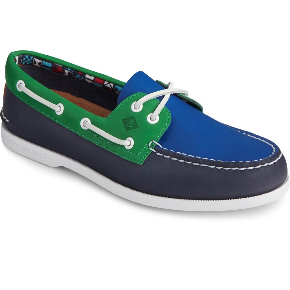 Sperry - Zapato Náutico Para Hombre, Auténtico Y Original, Color Azul Marino, Multicolor