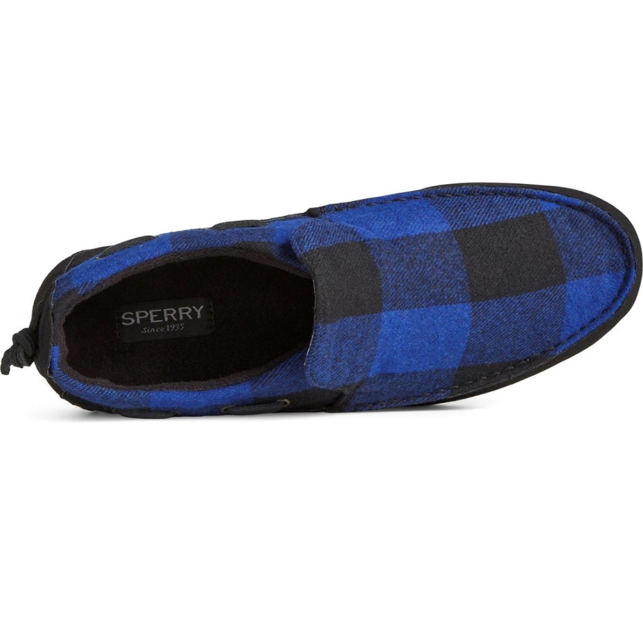 Sperry Hombre Moc-sider Buffalo Check Zapatos Azul