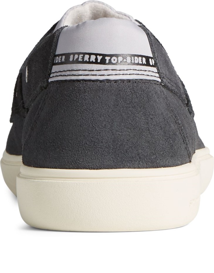 Náuticos De Ante Con 2 Ojales Sperry Outside Banks Gris Oscuro