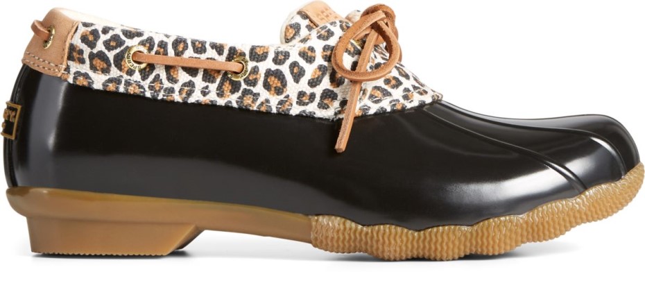 Sperry Saltwater Cheetah Bota De Pato De 1 Ojo Bronceado