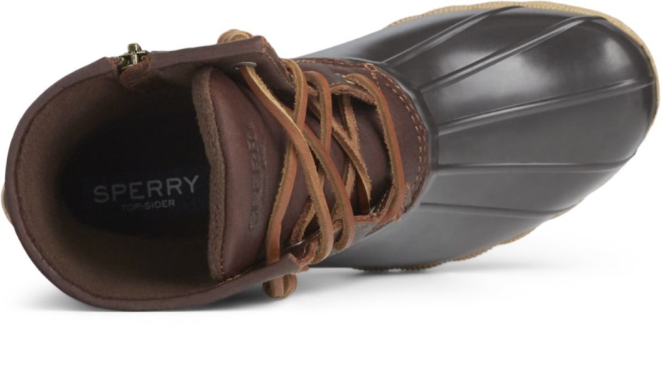 Bota De Pato De Agua Salada Sperry Tan Dk Marrón
