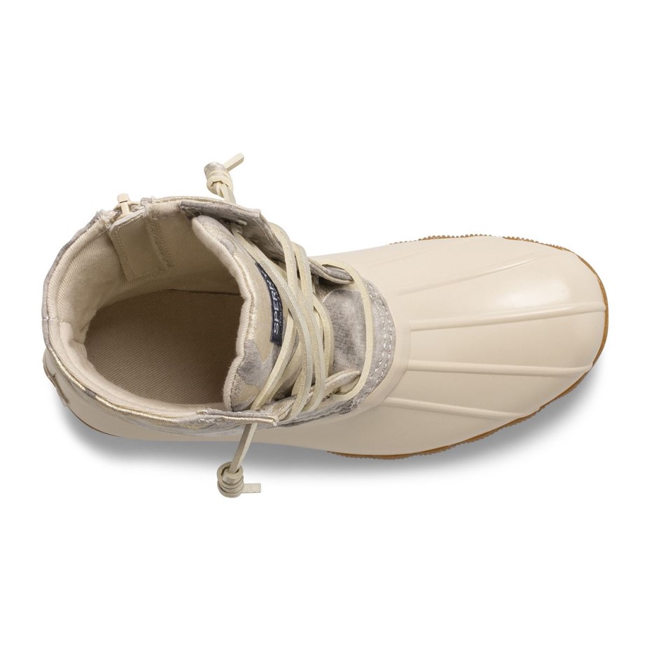 Bota De Pato De Camuflaje Metálico De Agua Salada Sperry Avena