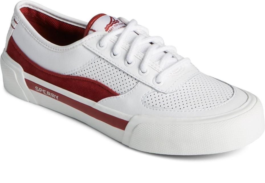Sperry Soletide Zapatilla Retro Blanco Burdeos