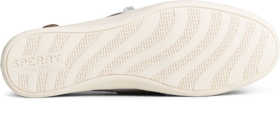 Náutico De Piel De Cocodrilo Con Pez Cantor Sperry Gris