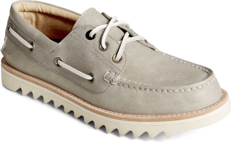 Sperry Sperry X Mandíbulas Auténtico Original Náutico De 3 Ojales Gris