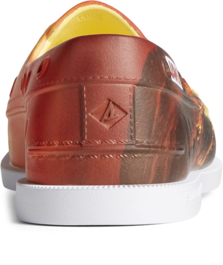 Sperry Sperry X Mandíbulas Auténtico Original Barco Flotador Zapato Naranja Multi