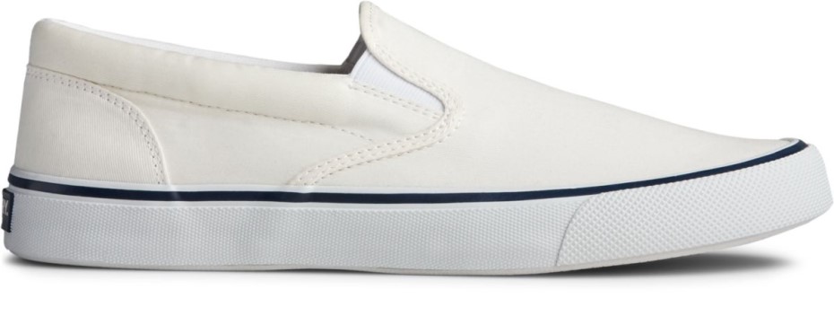 Sperry Striper Ii Sin Cordones En La Zapatilla De Deporte Blanco