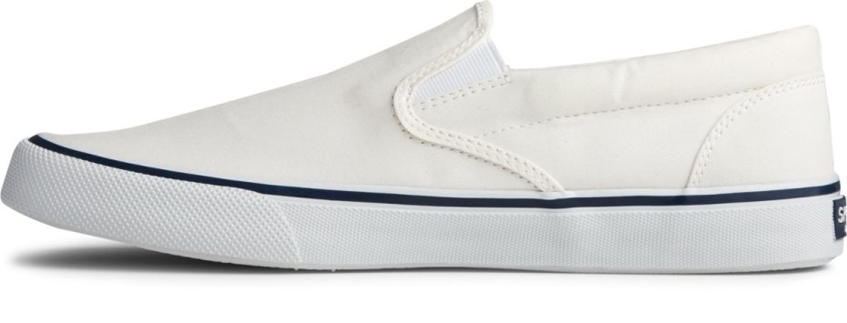 Sperry Striper Ii Sin Cordones En La Zapatilla De Deporte Blanco