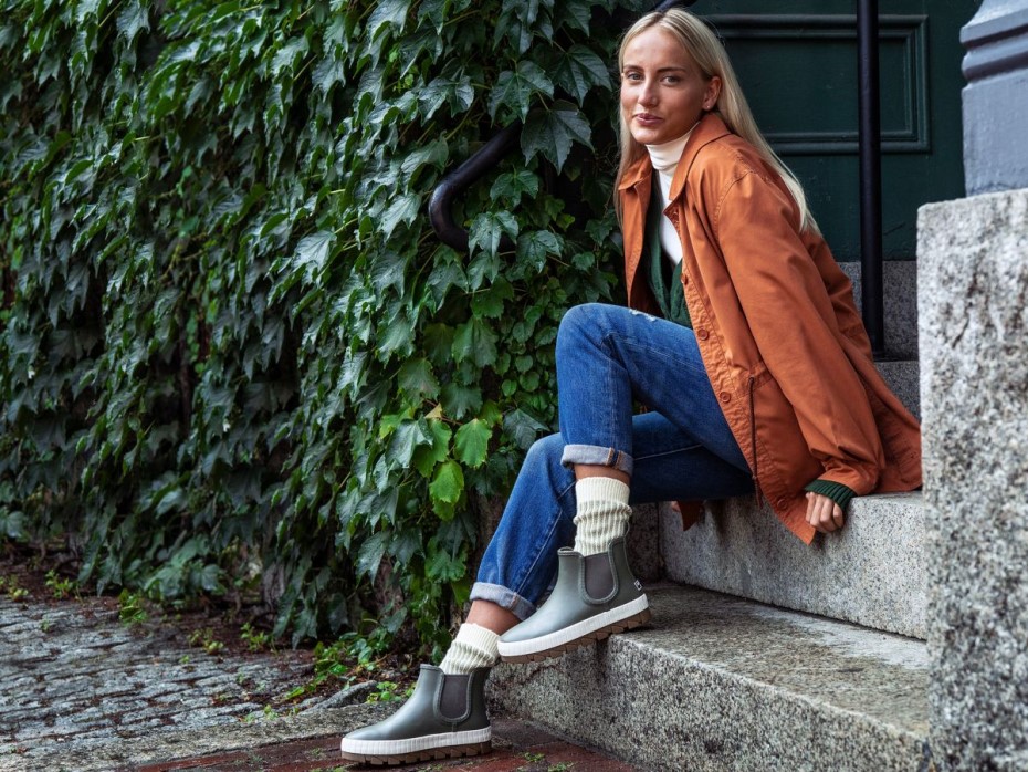 Bota De Lluvia Chelsea Sperry Torrent Gris