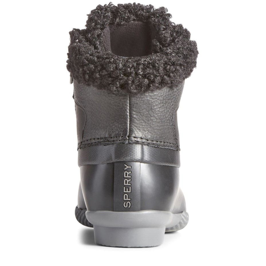 Sperry Saltwater Alpine - Botines Para Mujer, Color Negro