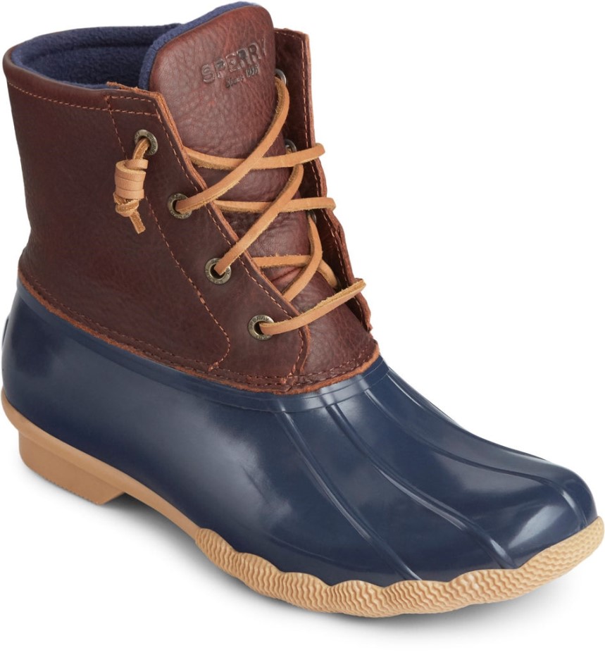 Sperry Saltwater Duck - Botas Meteorológicas Para Mujer, Color Azul Marino