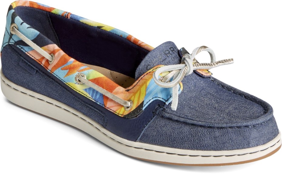 Estrella De Mar Coral Floral Náutico Azul Marino Multi Sperry