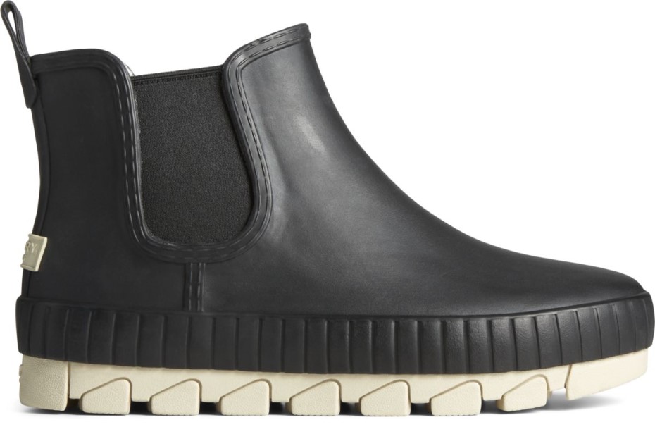Botas De Lluvia De Goma Mate Torrent Chelsea Negro Sperry