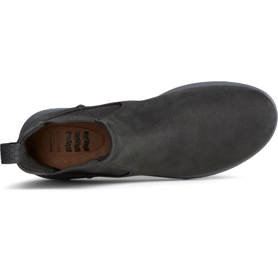 Botines Chelsea De Mujer Coastal Plushwave Negro Sperry