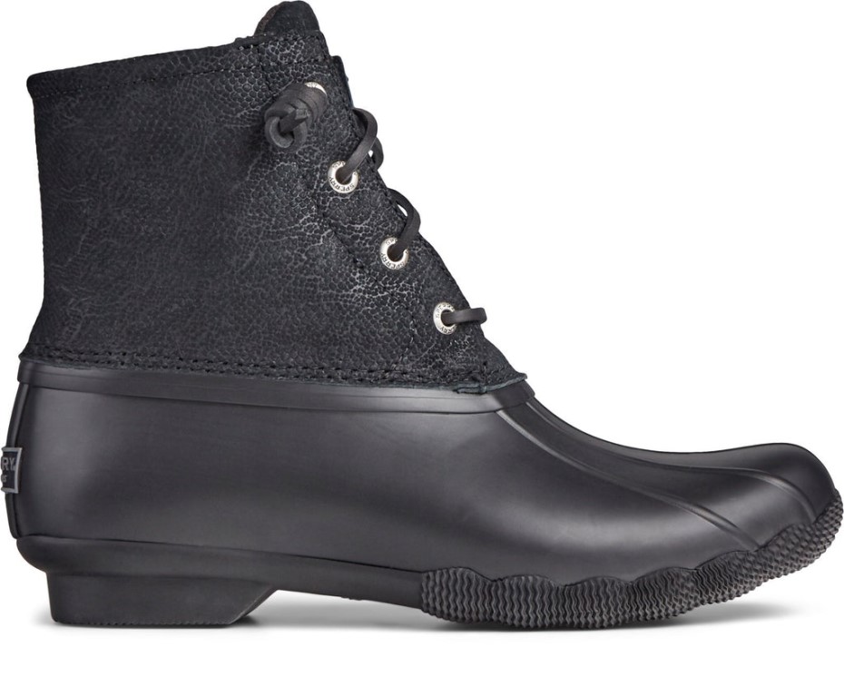 Bota De Agua Salada Para Mujer Sperry Negra