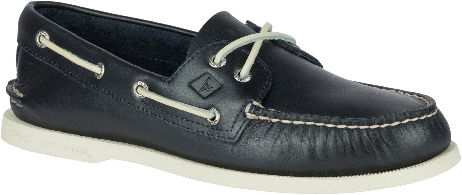 Sperry Náutico Original Auténtico De 2 Ojales Para Hombre Azul Marino
