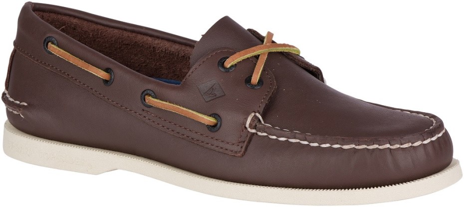 Náutico Ancho De 2 Ojales Original Auténtico Para Hombre Marrón Sperry